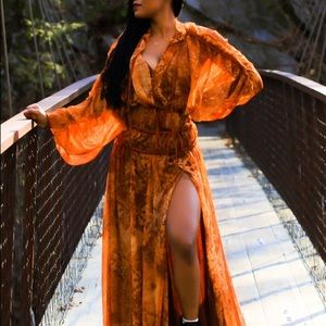 ASOS Shirred waist maxi dress